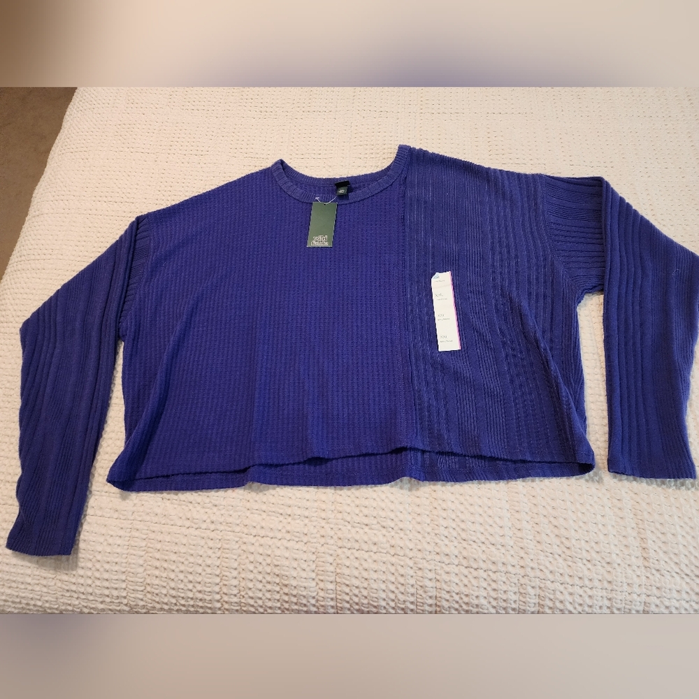 Wild Fable Long Sleeve Women's Purple Knit Top Size XXL NWT